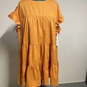 Adorable tiered mustard colored dress!